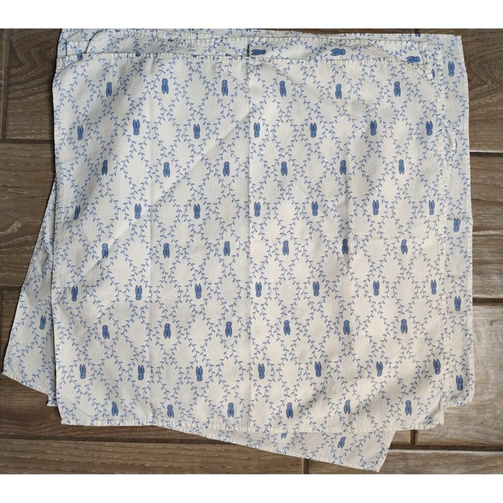 4 Anny Verelene Cloth 100% Cotton Napkins, Blue Vine Flower Cottagecore France